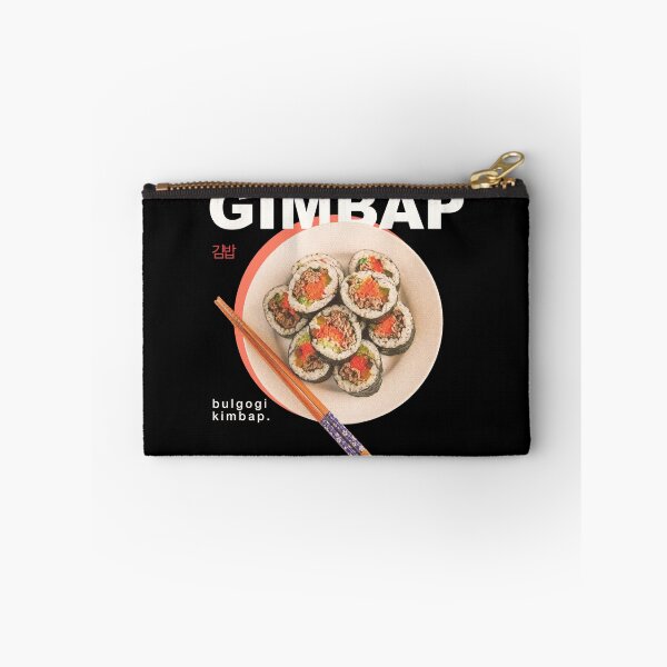 Item preview, Gimbap 김밥 korean dish (black bg) designed and sold by nelkrshop.