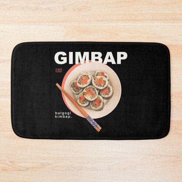 Item preview, Gimbap 김밥 korean dish (black bg) designed and sold by nelkrshop.