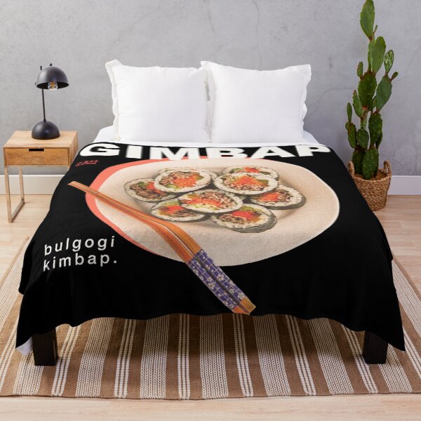 Item preview, Gimbap 김밥 korean dish (black bg) designed and sold by nelkrshop.