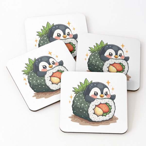 Item preview, kawaii penguin sushi designed and sold by Krasnovaovaova.