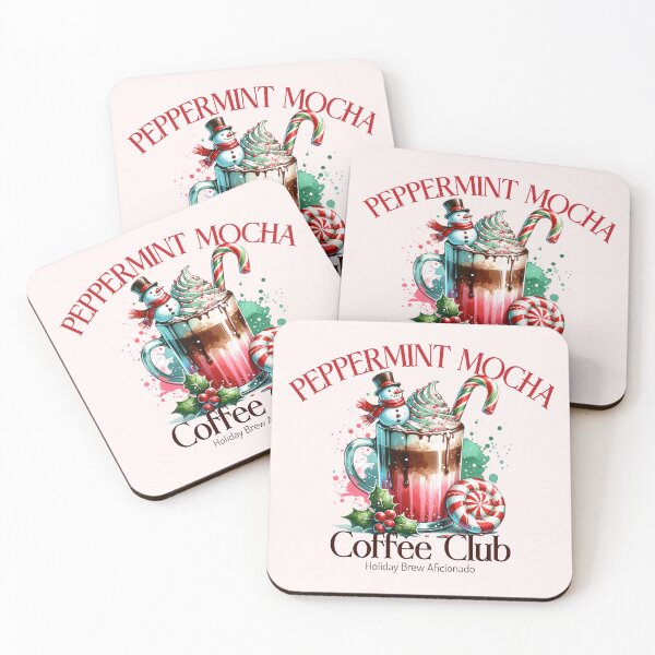 Item preview, Peppermint Mocha Coffee Club designed and sold by HolidayBug.