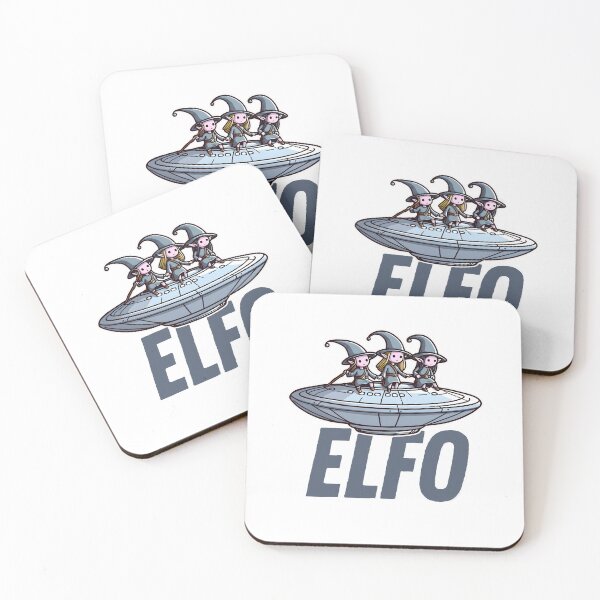 Item preview, Elf on the UFO (ELFO) designed and sold by CuteAndCozyTees.