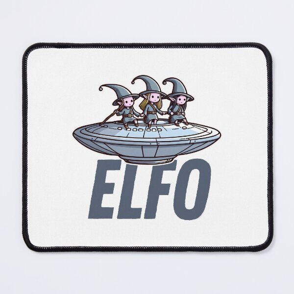 Item preview, Elf on the UFO (ELFO) designed and sold by CuteAndCozyTees.