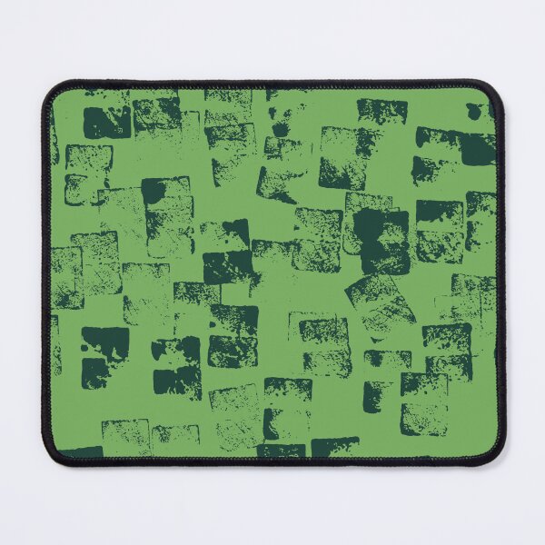 Item preview, Earth Green Square Outline Right Angle Print Making Hand Painted Pattern Texture designed and sold by BadgerCastle.