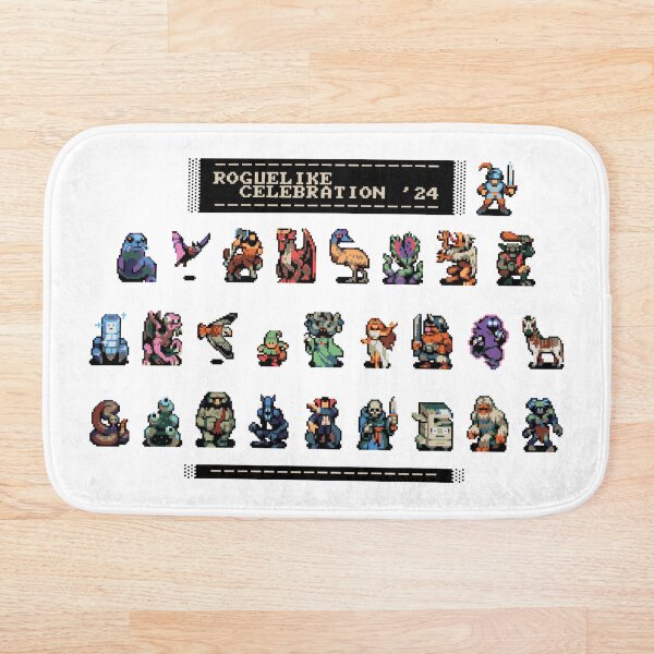 Item preview, Roguelike Celebration 24 Bath Mat designed and sold by Roguelike Celebration.