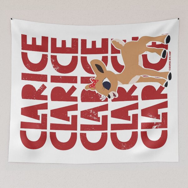 Artikelvorschau, Clarice, Rudolph, das rotnasige Rentier, klassisches Vintage-Weihnachten © GraphicLoveShop entworfen und verkauft von Graphic Love Shop.