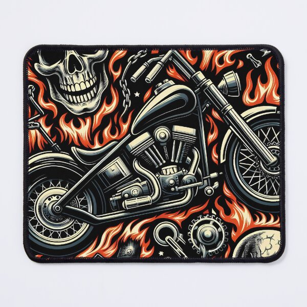 Item preview, Skulls and Motorcycles Flames designed and sold by JavisSRDesign.