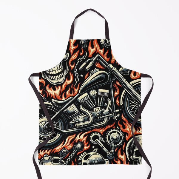 Item preview, Skulls and Motorcycles Flames designed and sold by JavisSRDesign.