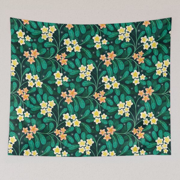 Item preview, Indian Florals | Frangipani designed and sold by RebeccaFlaherty.