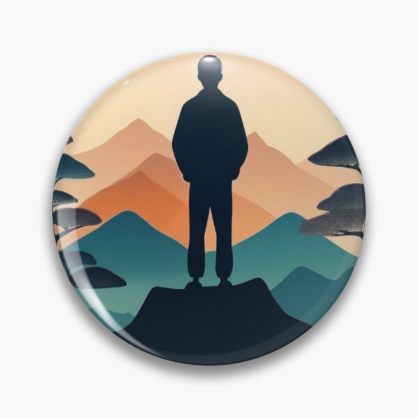 Item preview, Tranquil Sunset Mountain Silhouette – Minimalist Landscape Art designed and sold by RaiyaTees.