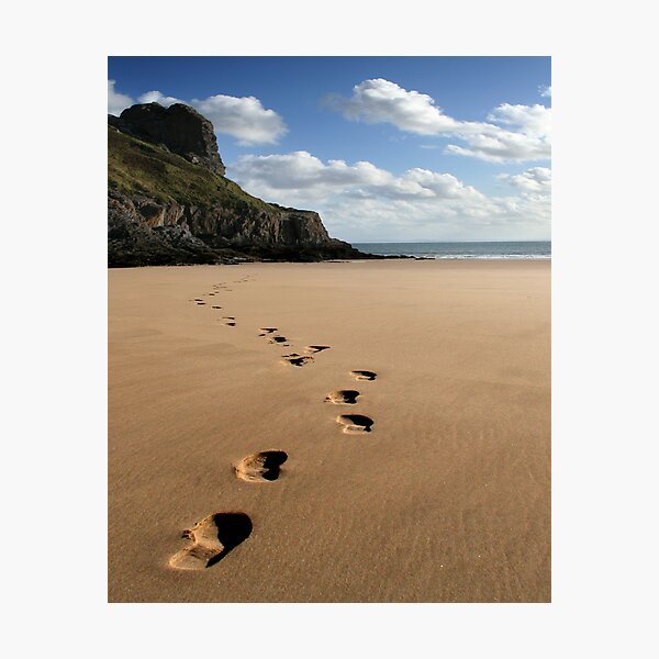 Footsteps in the sand Photographic Print