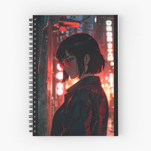 Artikelvorschau, Mädchen Manga Anime Brille Retro Vintage rot Japan entworfen und verkauft von AVM DESIGN.