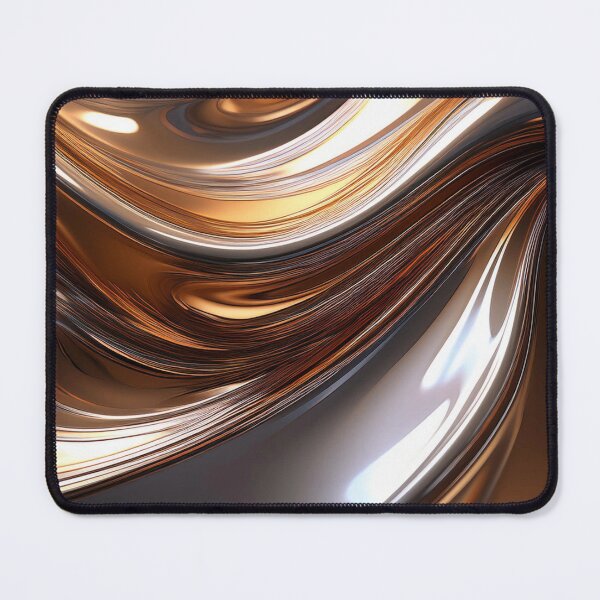 Item preview, Abstract Liquid Metal Waves – Metallic Art designed and sold by RaiyaTees.
