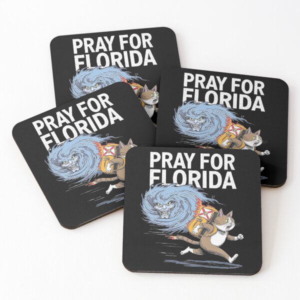 Item preview, Terrified Cat Fleeing Hurricane Milton with Luggage: Pray for Florida , For Men and Women designed and sold by love3617.