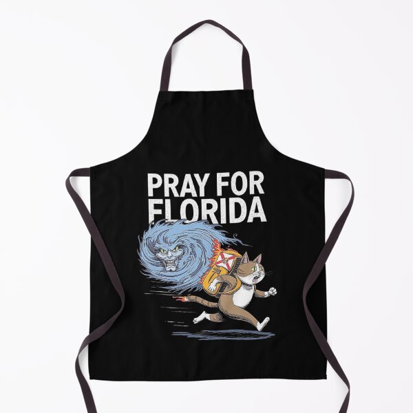 Item preview, Terrified Cat Fleeing Hurricane Milton with Luggage: Pray for Florida , For Men and Women designed and sold by love3617.