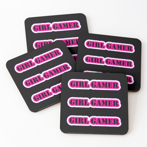 Item preview, Girl Gamer Words in Pink Black White x 3 designed and sold by Beachy.