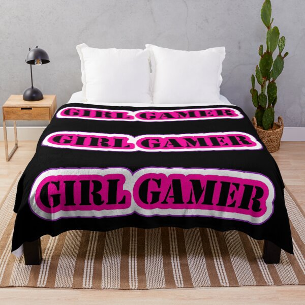 Item preview, Girl Gamer Words in Pink Black White x 3 designed and sold by Beachy.