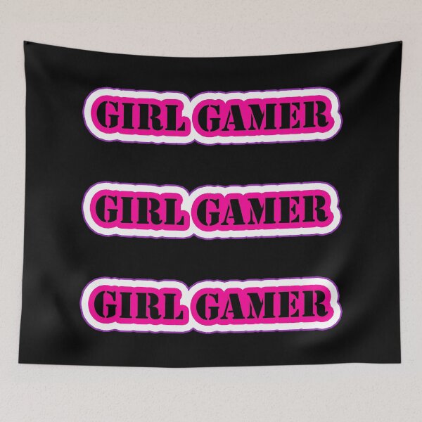 Item preview, Girl Gamer Words in Pink Black White x 3 designed and sold by Beachy.