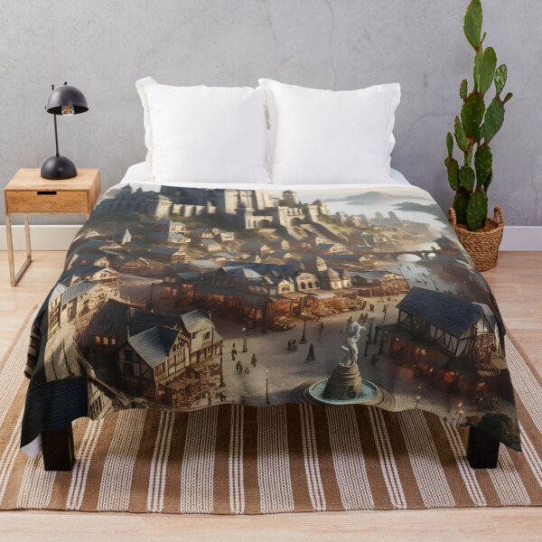 Item preview, Serene Old Kingdom Castle Landscape: Historical Art designed and sold by PandaTShirtShop.