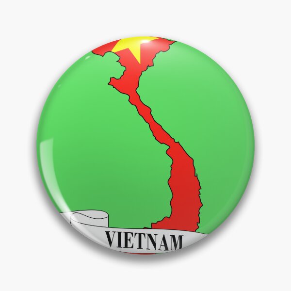 Item preview, vietnam flag map designed and sold by visual adventures.