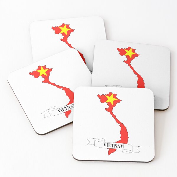 Item preview, vietnam flag map designed and sold by visual adventures.