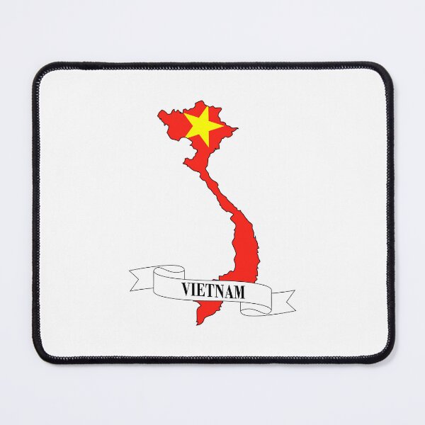 Item preview, vietnam flag map designed and sold by visual adventures.