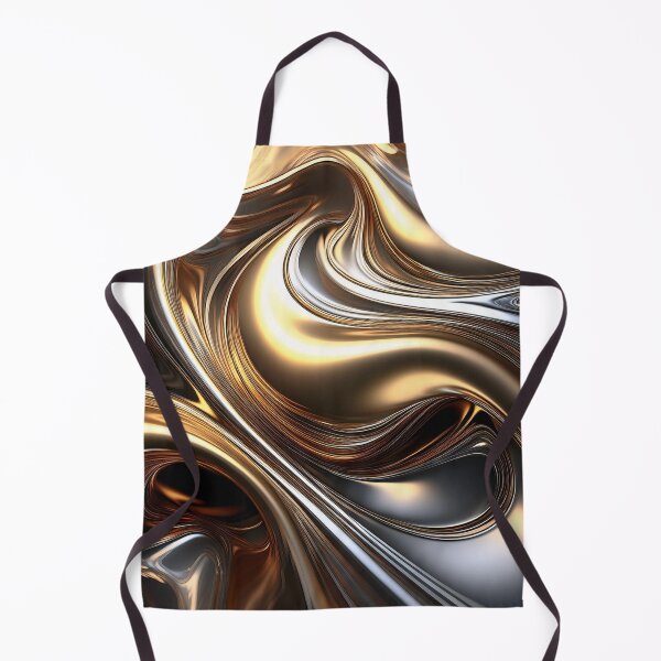 Item preview, Abstract Metallic Flow – Liquid Gold and Silver Art designed and sold by RaiyaTees.