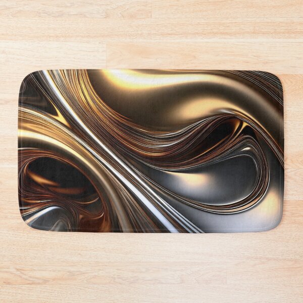 Item preview, Abstract Metallic Flow – Liquid Gold and Silver Art designed and sold by RaiyaTees.