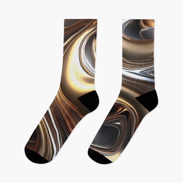 Item preview, Abstract Metallic Flow – Liquid Gold and Silver Art designed and sold by RaiyaTees.