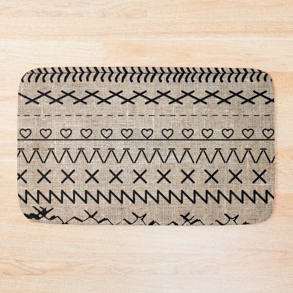 Item preview, Sewing Stitch Patterns on Textured Fabric Effect Background  designed and sold by Nancyanna.