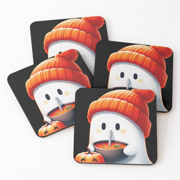 Item preview, Cozy Halloween Ghost with Soup,Soup-Loving Halloween Fun designed and sold by BornBorn.