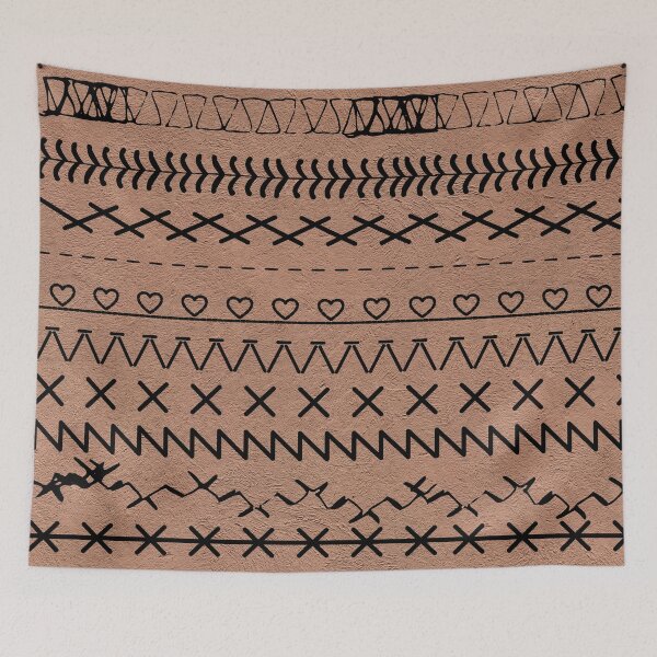 Item preview, Sewing Stitch Patterns on Textured Fabric Effect Background  designed and sold by Nancyanna.