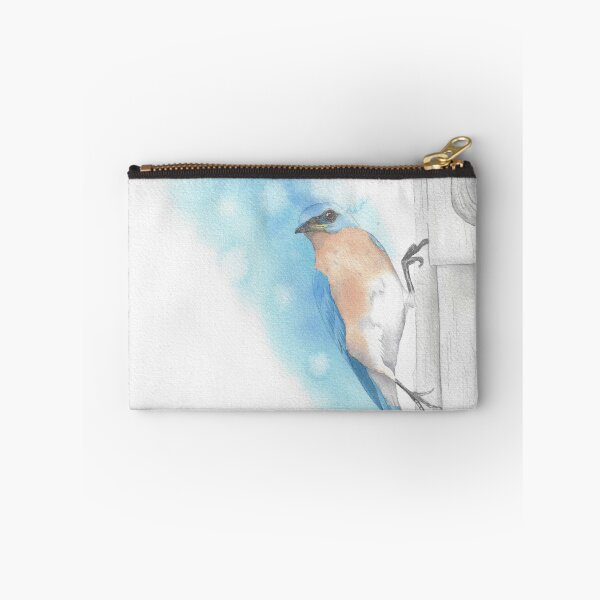 Item preview, Eastern Bluebird watercolor portrait 2 designed and sold by L'Atelier Oranjade.