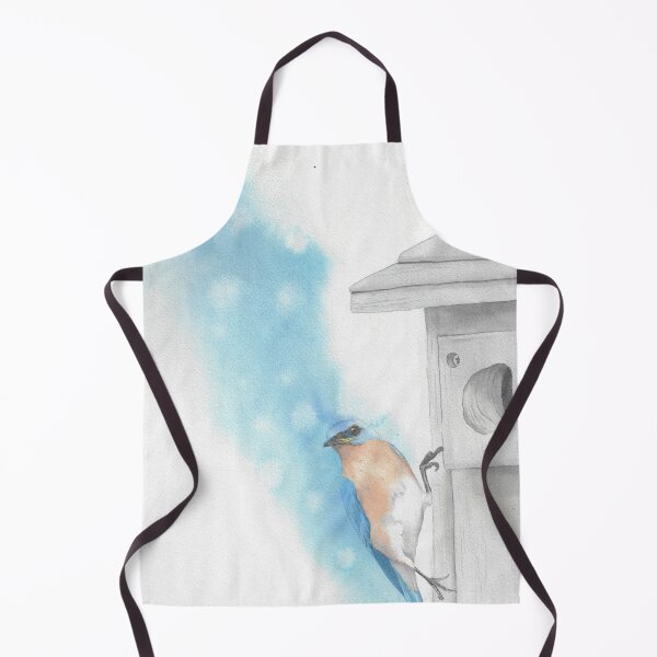 Item preview, Eastern Bluebird watercolor portrait 2 designed and sold by L'Atelier Oranjade.