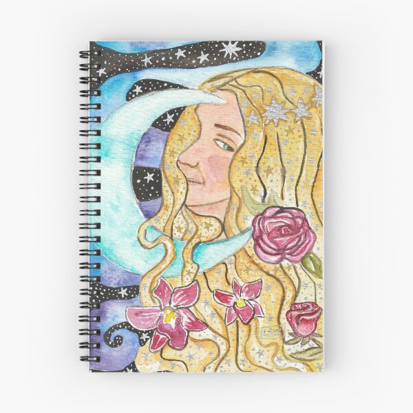 Item preview, Cosmic Rose Moon Angel Goddess designed and sold by Magicpoodleland.