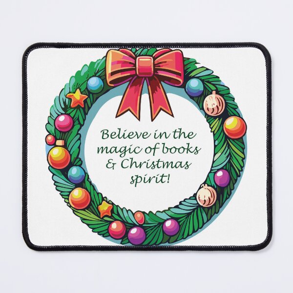 Item preview, Christmas Wreath Magic of reading designed and sold by FableAndThread.