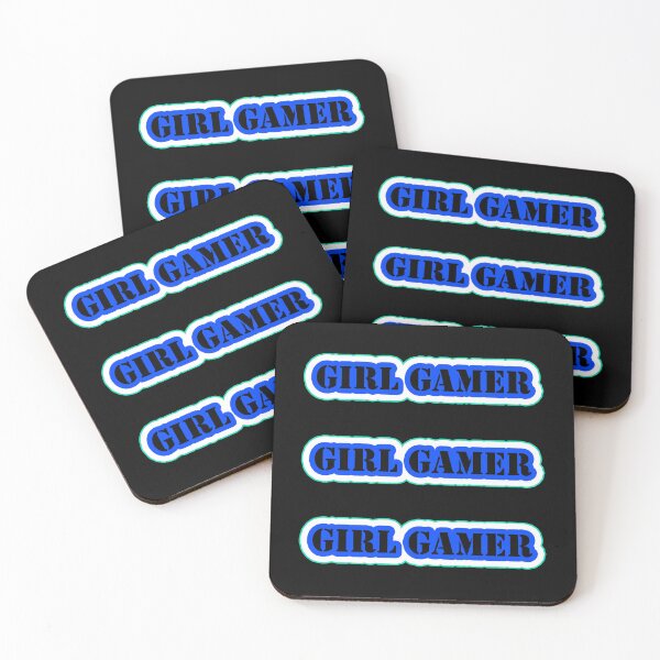 Item preview, Girl Gamer Words in Blue Black White x 3 designed and sold by Beachy.