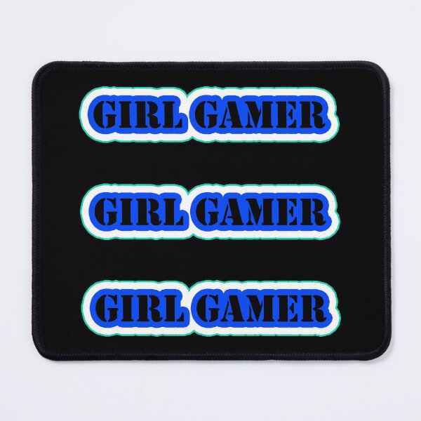 Item preview, Girl Gamer Words in Blue Black White x 3 designed and sold by Beachy.