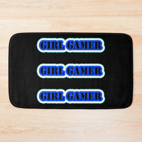 Item preview, Girl Gamer Words in Blue Black White x 3 designed and sold by Beachy.
