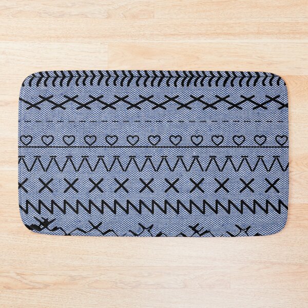 Item preview, Sewing Stitch Patterns on Textured Fabric Effect Background  designed and sold by Nancyanna.
