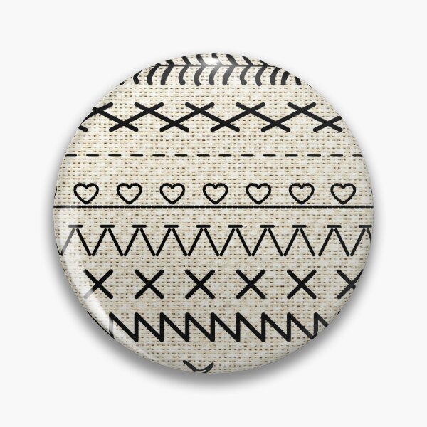 Item preview, Sewing Stitch Patterns on Textured Fabric Effect Background  designed and sold by Nancyanna.