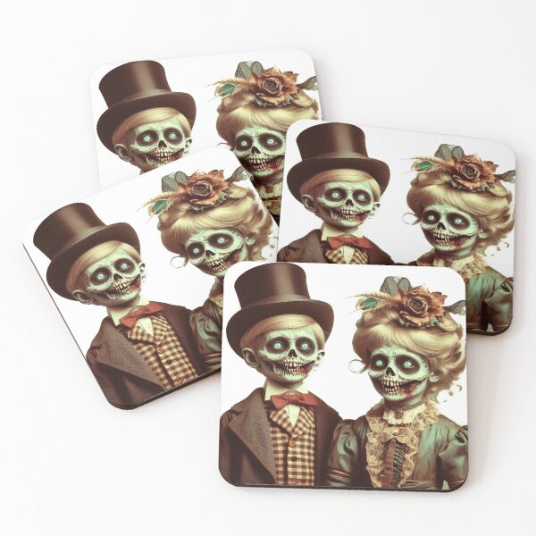 Item preview, Eerie skeleton child with flowers, butterflies, and haunting stare. designed and sold by freackly.