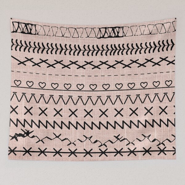 Item preview, Sewing Stitch Patterns on Textured Fabric Effect Background  designed and sold by Nancyanna.