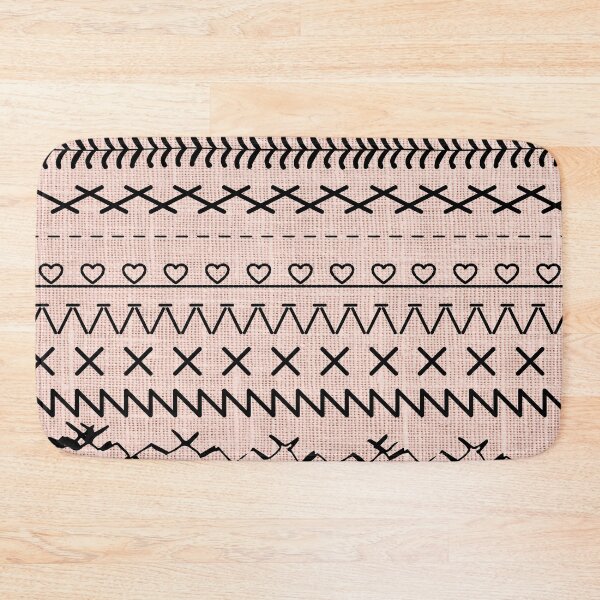 Item preview, Sewing Stitch Patterns on Textured Fabric Effect Background  designed and sold by Nancyanna.