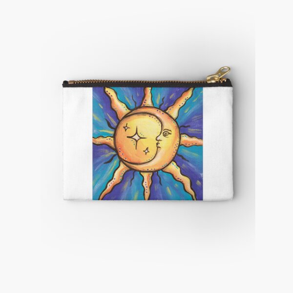 Item preview, Whimsigoth Sun and Moon Celestial Witchy 90s Inspired Original Painting Art designed and sold by Intergalactic Unicorn: Art by Anna Schmidt.