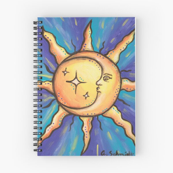 Item preview, Whimsigoth Sun and Moon Celestial Witchy 90s Inspired Original Painting Art designed and sold by Intergalactic Unicorn: Art by Anna Schmidt.