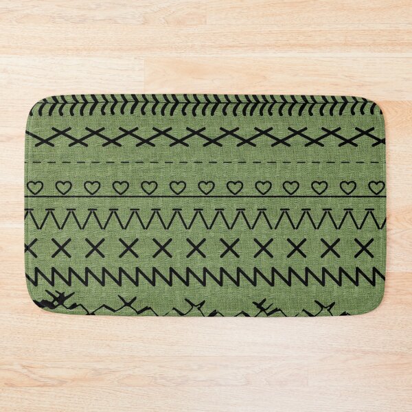 Item preview, Sewing Stitch Patterns on Textured Fabric Effect Background  designed and sold by Nancyanna.