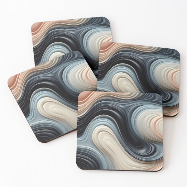 Item preview, Soft Abstract Swirl in Charcoal, Cream, and Light Pink designed and sold by PixelParinda.