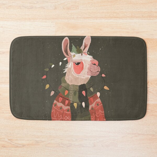 Item preview, Festive Glow Llama designed and sold by ArtsySesta.