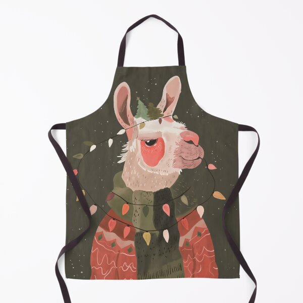 Item preview, Festive Glow Llama designed and sold by ArtsySesta.
